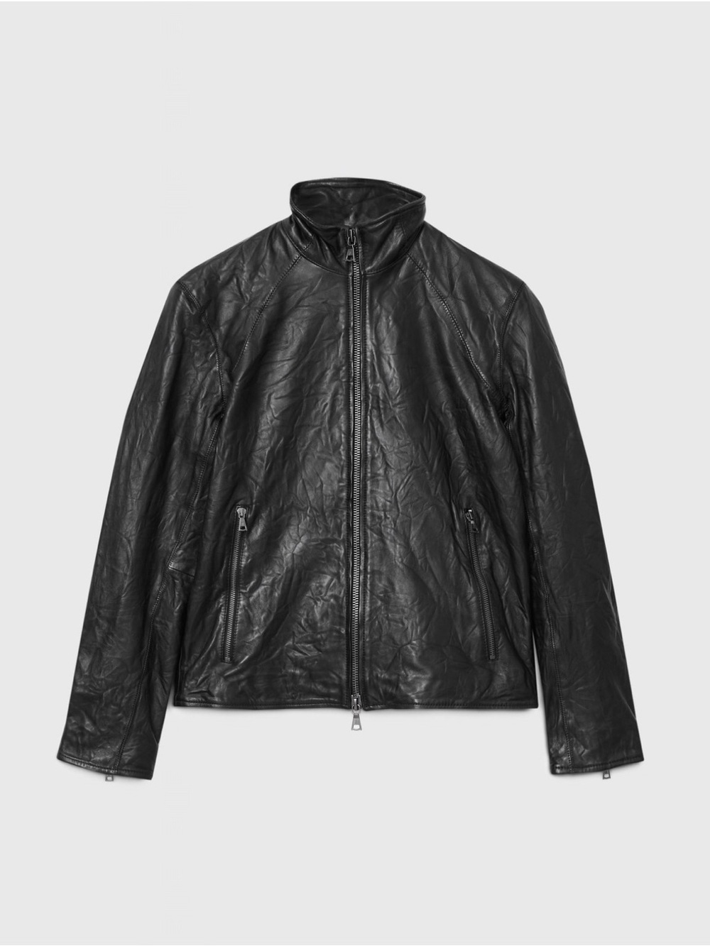 NWT 100% Sheep Leather John Varvatos Ansel Jacket Black XL 56 $798